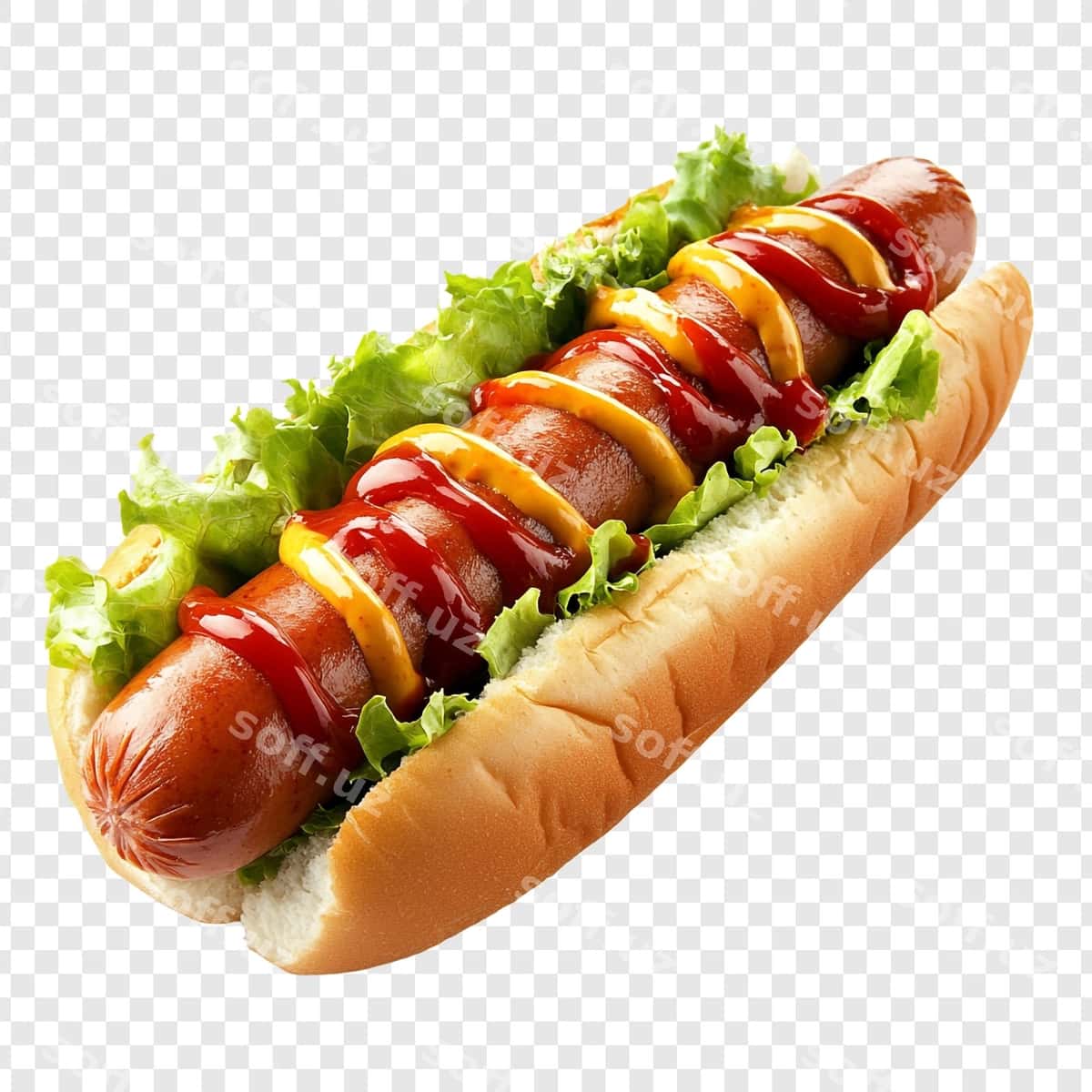 Xantal ketchupli mazali hot-dog | Delicious hot dog with mustard ketchup 1