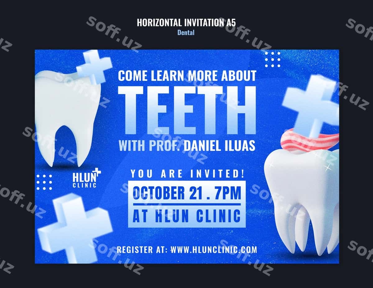 Tish shablon dizayni | Dental template design 1