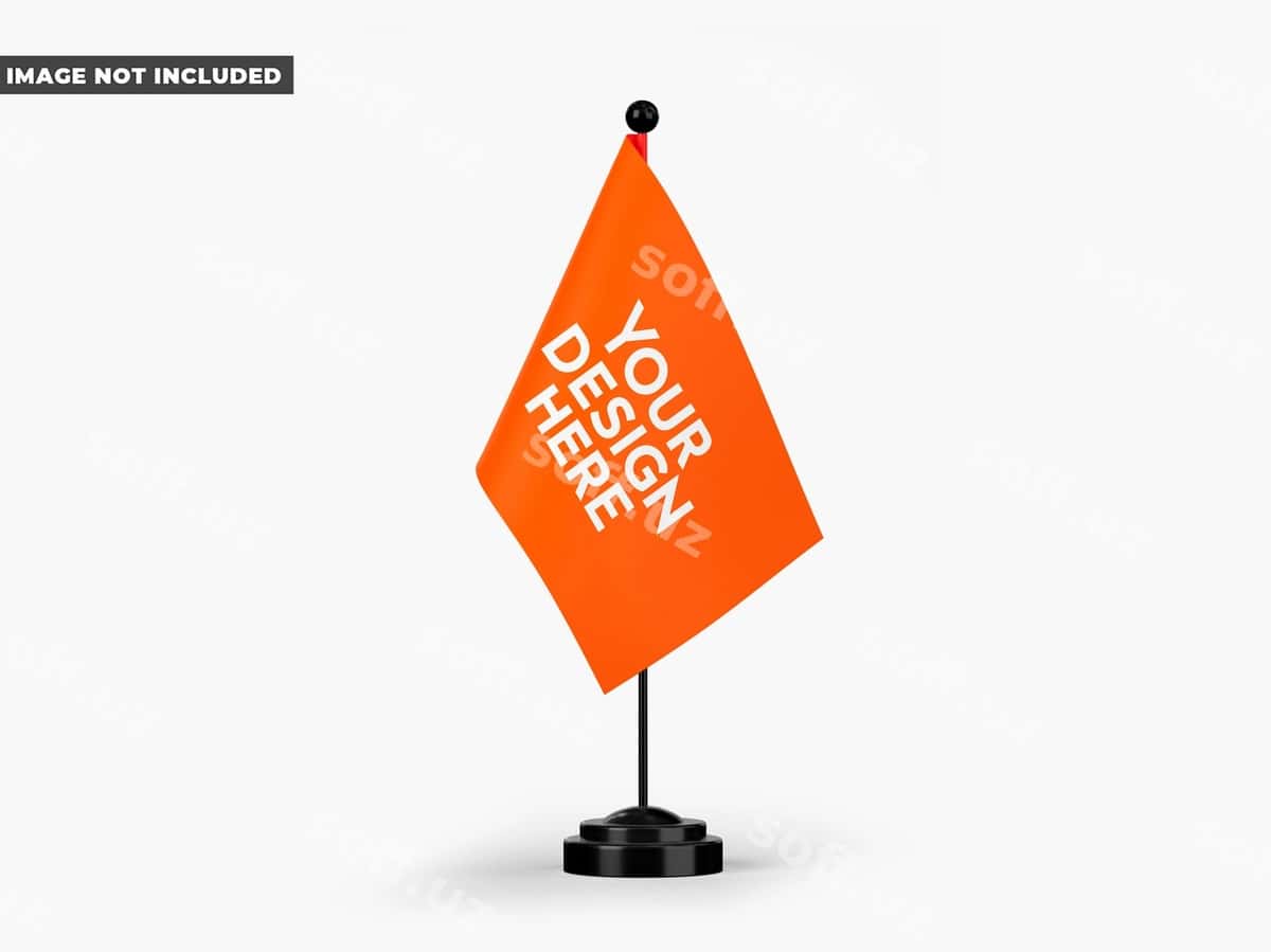 Stol bayroq namunasi | Desk flag mockup 1