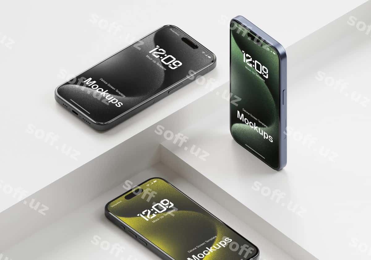Qurilma ekran mockup shabloni | Device screen mockup template 1