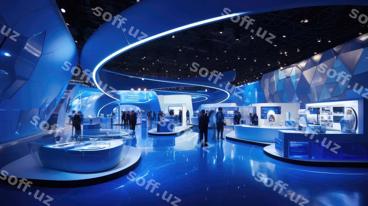Raqamli ko'k innovatsiya foni | Digital blue innovation background 1