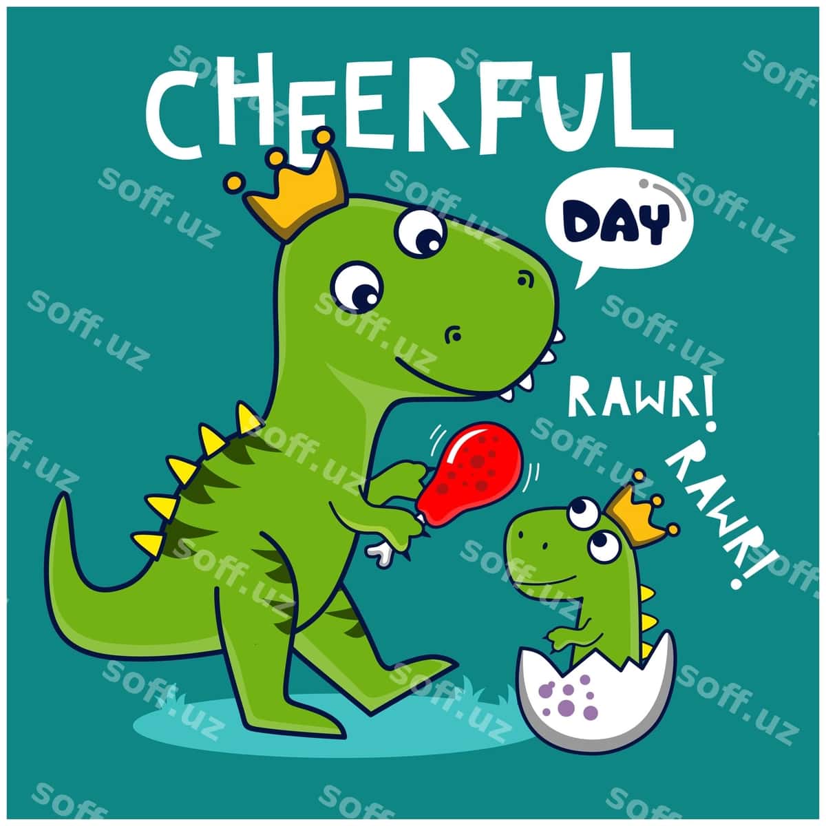 Dinozavrlar oilasi, gulistan qurilishi, hayvonlar kartini komikslari | Dinosaur family funny animal cartoon 1