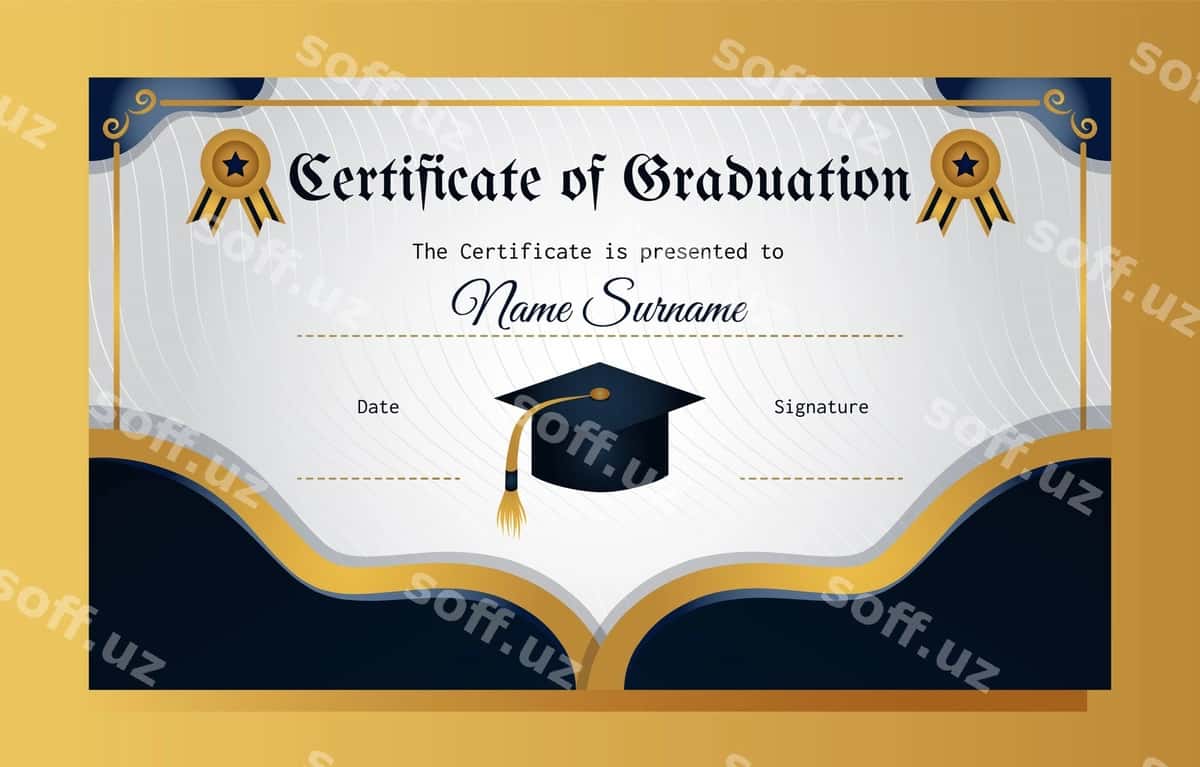 Diplom oltin fonda ko'rsatiladi | Diploma is displayed gold background 1