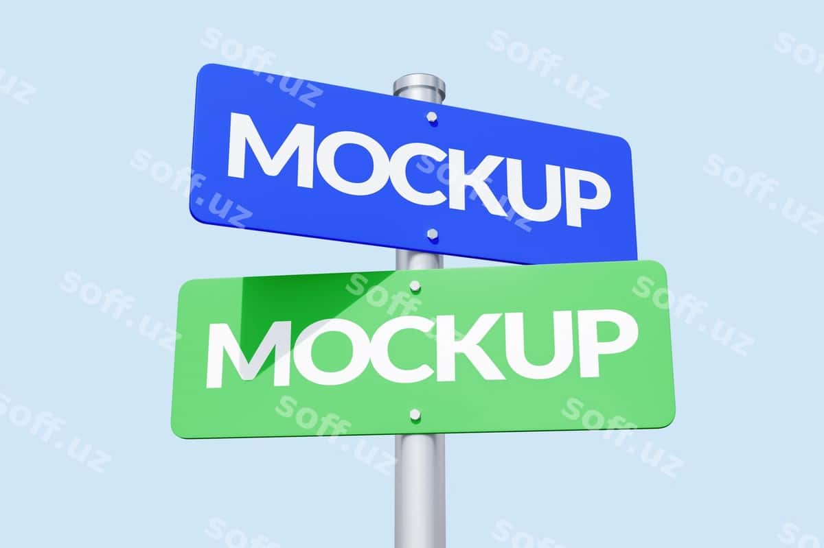 Yo'nalish doskalari mockup | Directional boards mockup 1