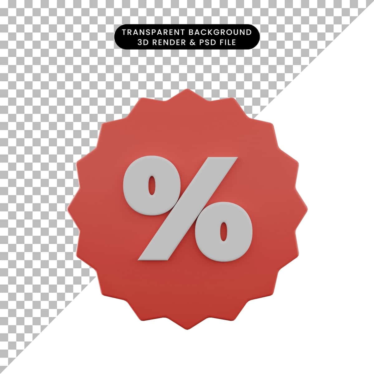 Medal bilan 3D tasvirli chegirma belgisi | 3d illustration discount icon with medal 1
