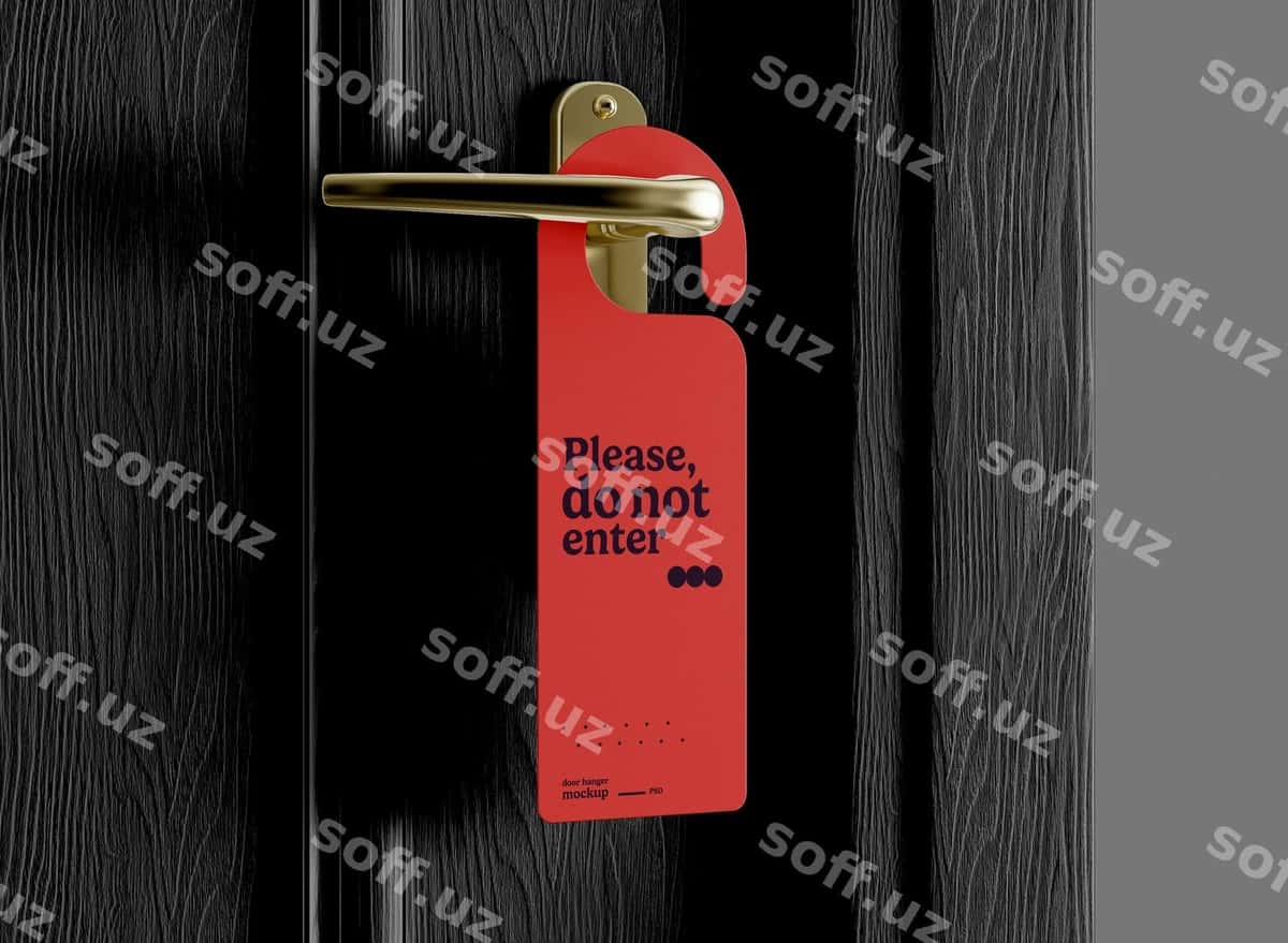 Devor askar namunasi | Door hanger mockup 1