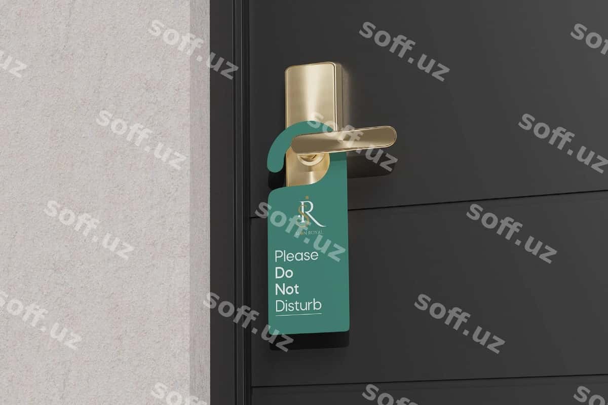Eshik askari namunasi | Door hanger mockup 1