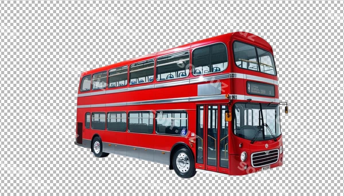 Shahar manzarasi bilan ikki qavatli avtobus | Doubledecker bus with city skyline view 1