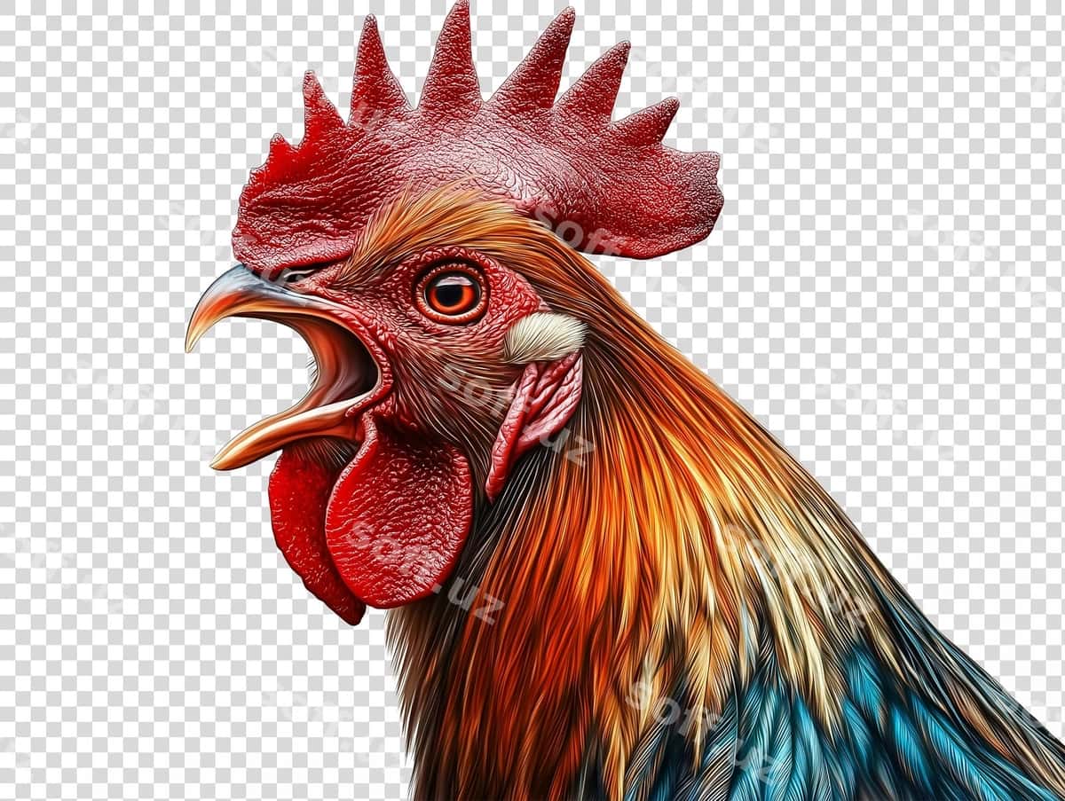 Qizil boshli tovuqni chizish | Drawing chicken with red head 1