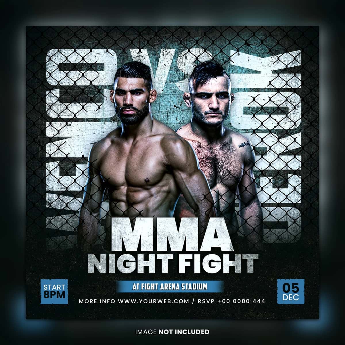 Mma jang sport varaqasi shabloni | Mma fight sport flyer template 1