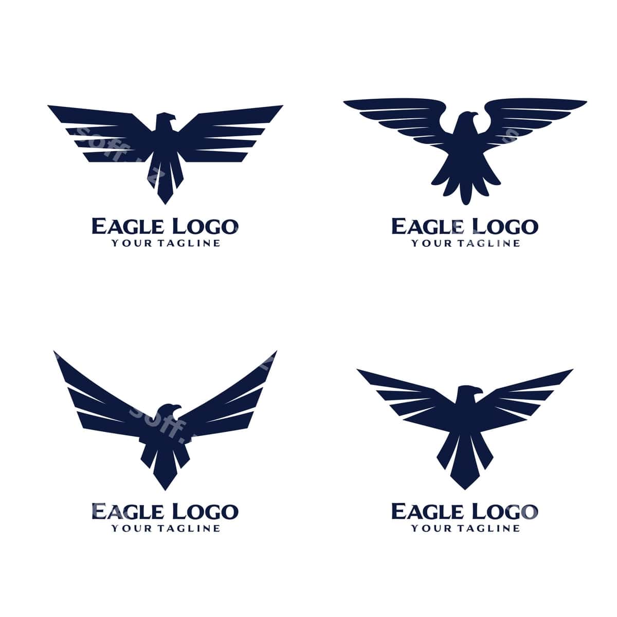 Sher parri logotipi dizayni | Eagle bird logo design 1