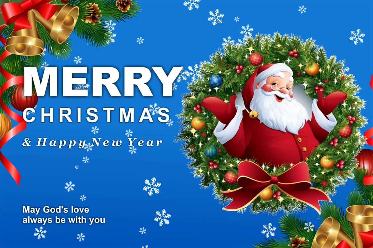 Santa Klaus bilan Rojdestvo kartasi | Christmas card with santa claus it 1