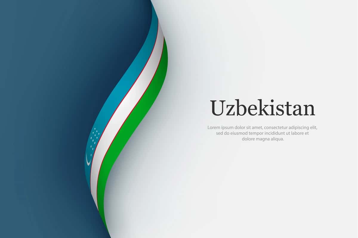 O‘zbekiston bayrog‘i hilpiragan lenta | Uzbekistan flag waving ribbon 1