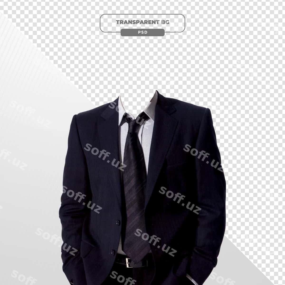 Elegant qora kostyum askarli blazer | Elegant black suit with necktie blazer 1