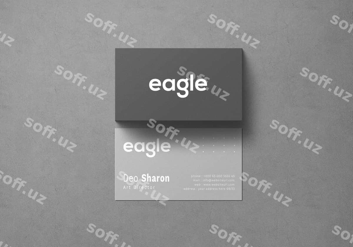 Elegant Qorong'i Biznes Karta Namunasi | Elegant dark business card mockup 1