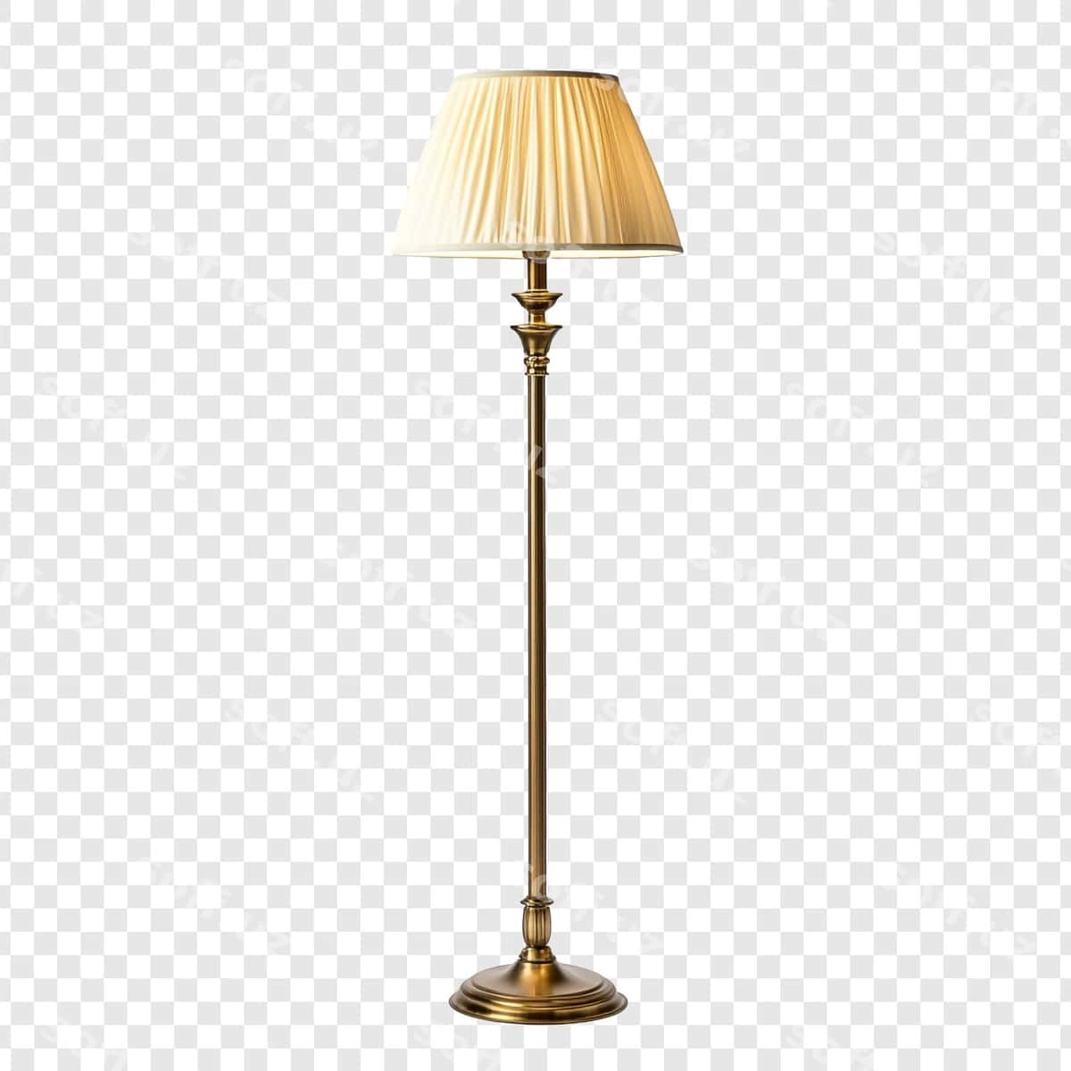 Mato soyali oqlangan zamin chiroqi | Elegant floor lamp with fabric shade 1