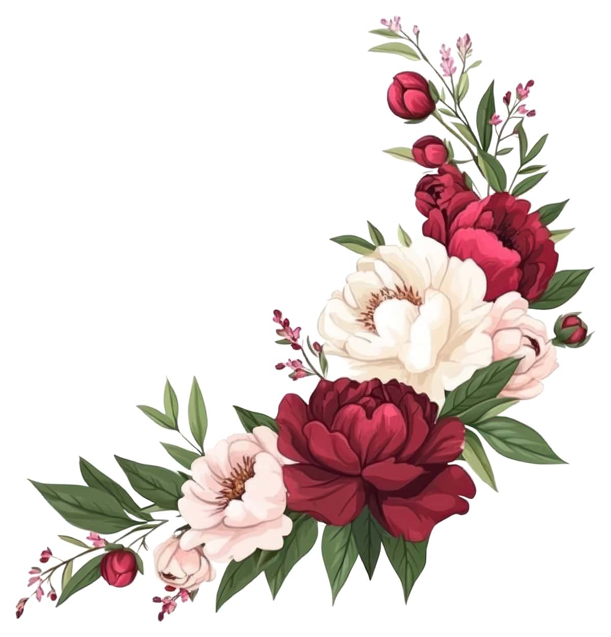 Zarif pion gulli burchakli bezak | Elegant peony floral corner arrangement 1