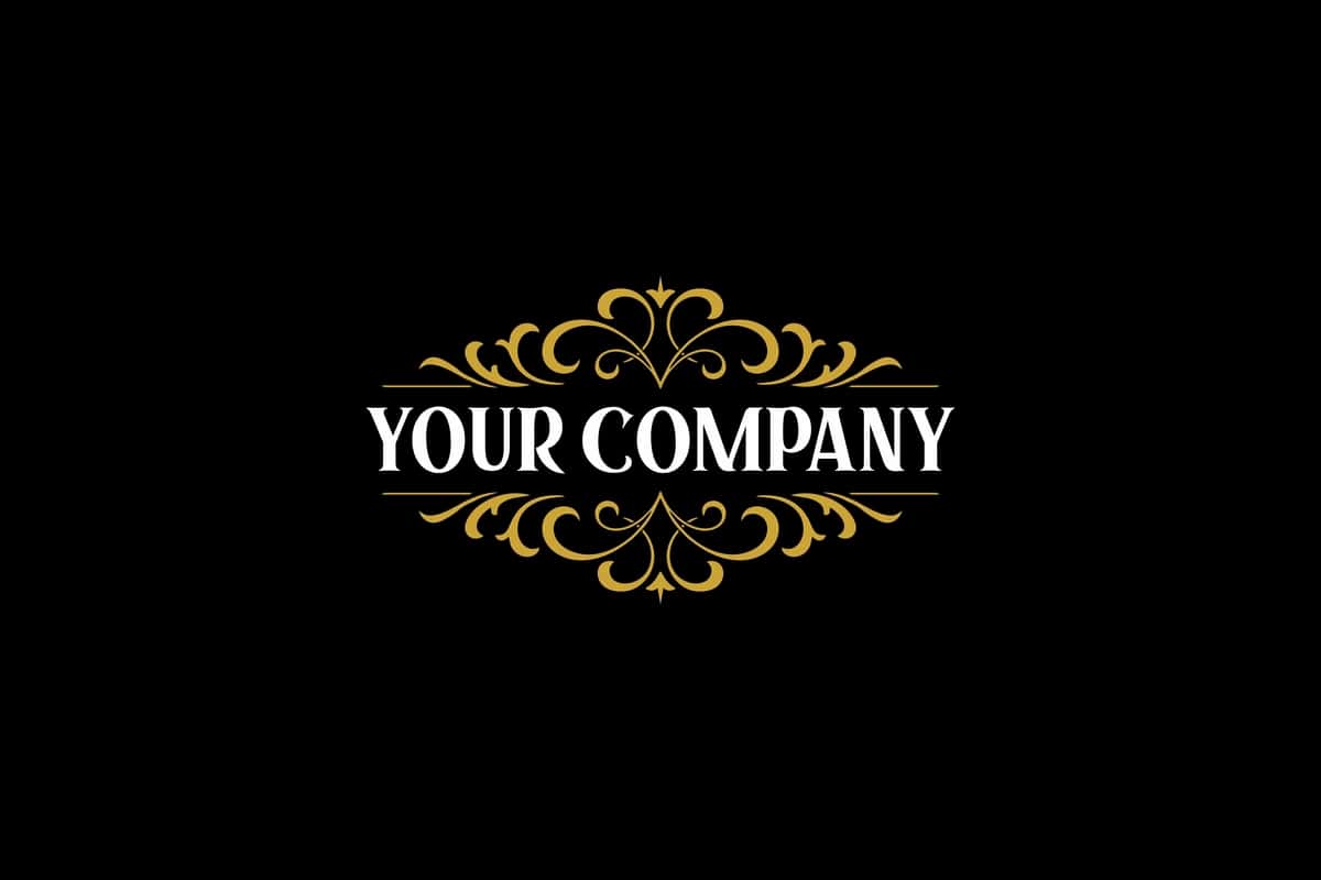 Oltin rangdagi oqlangan qirollik logotipi | Elegant kingdom logo style gold color 1