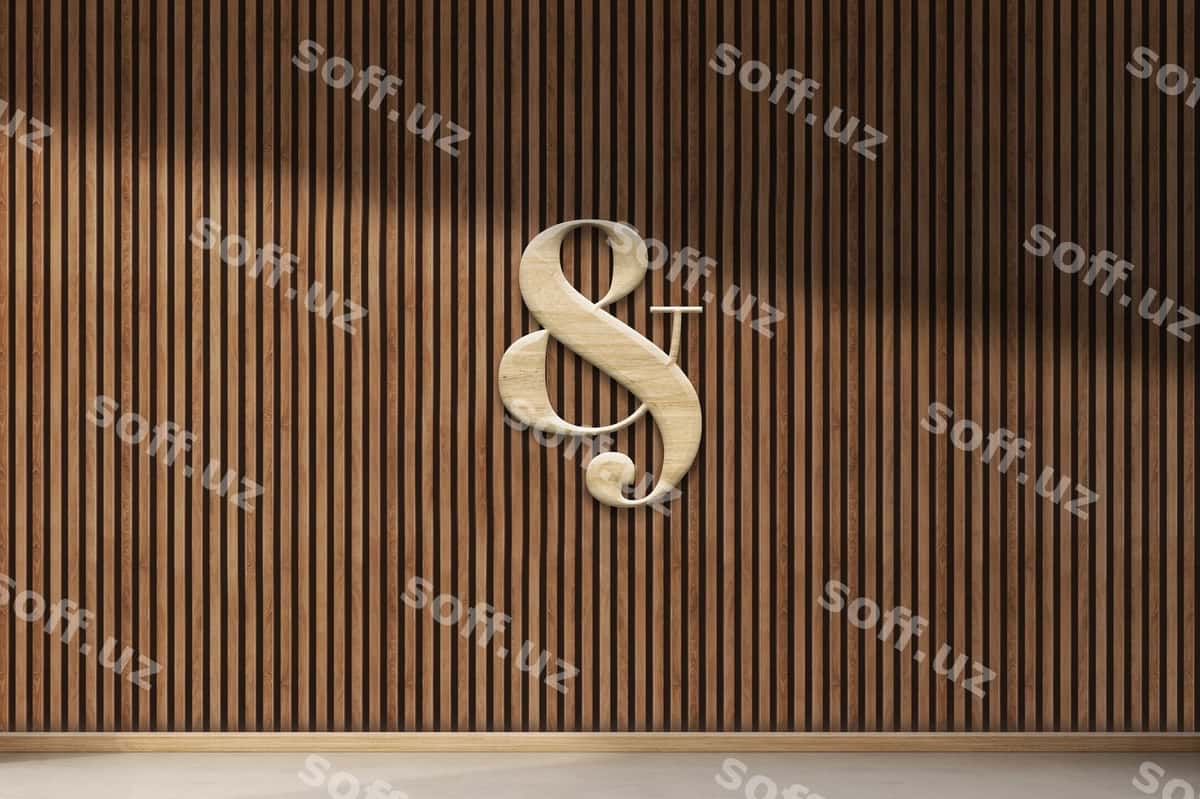 Xin qoplaychi logotip namunasi | Embossed logo mockup wood 1