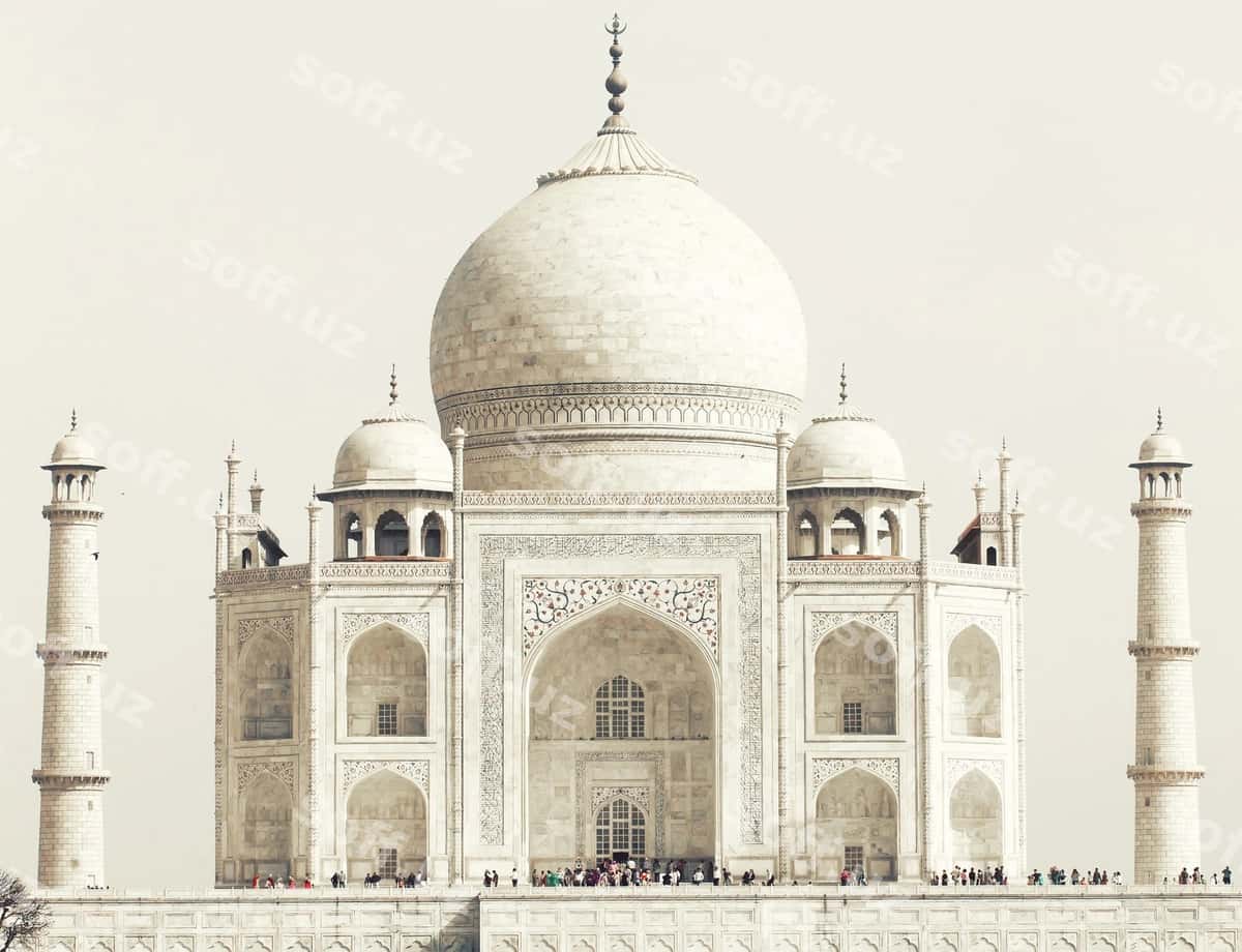 Tashqi ko'rinish Taj Mahal aniq oyna osmoni orqali | Exterior taj mahal against clear sky 1
