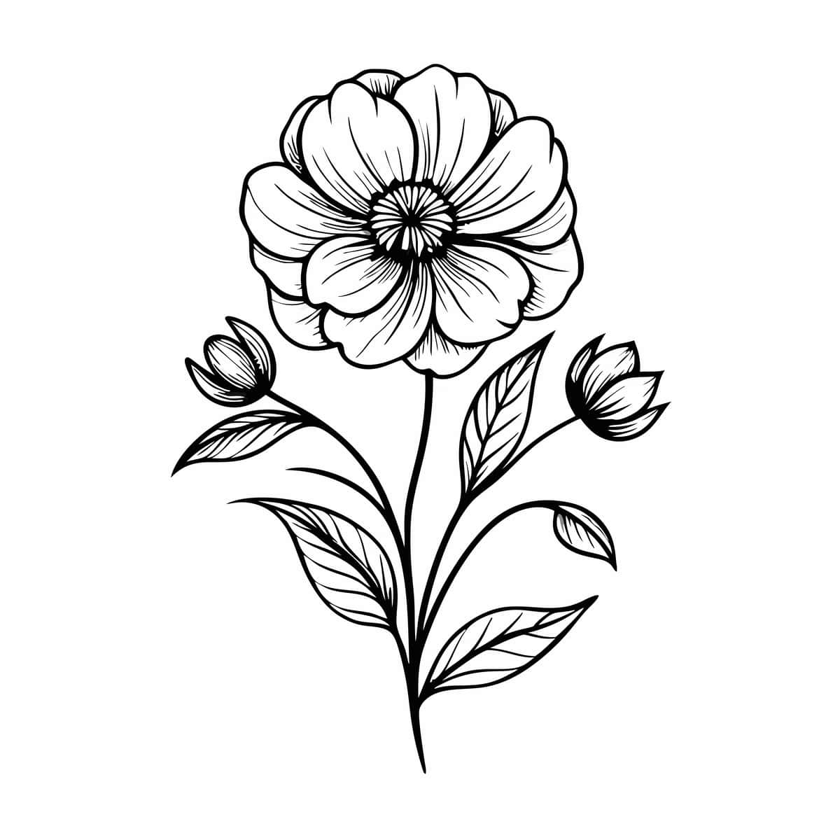 Ikki xil rangdagi gullarni chizish | Drawing flowers with two different colors 1