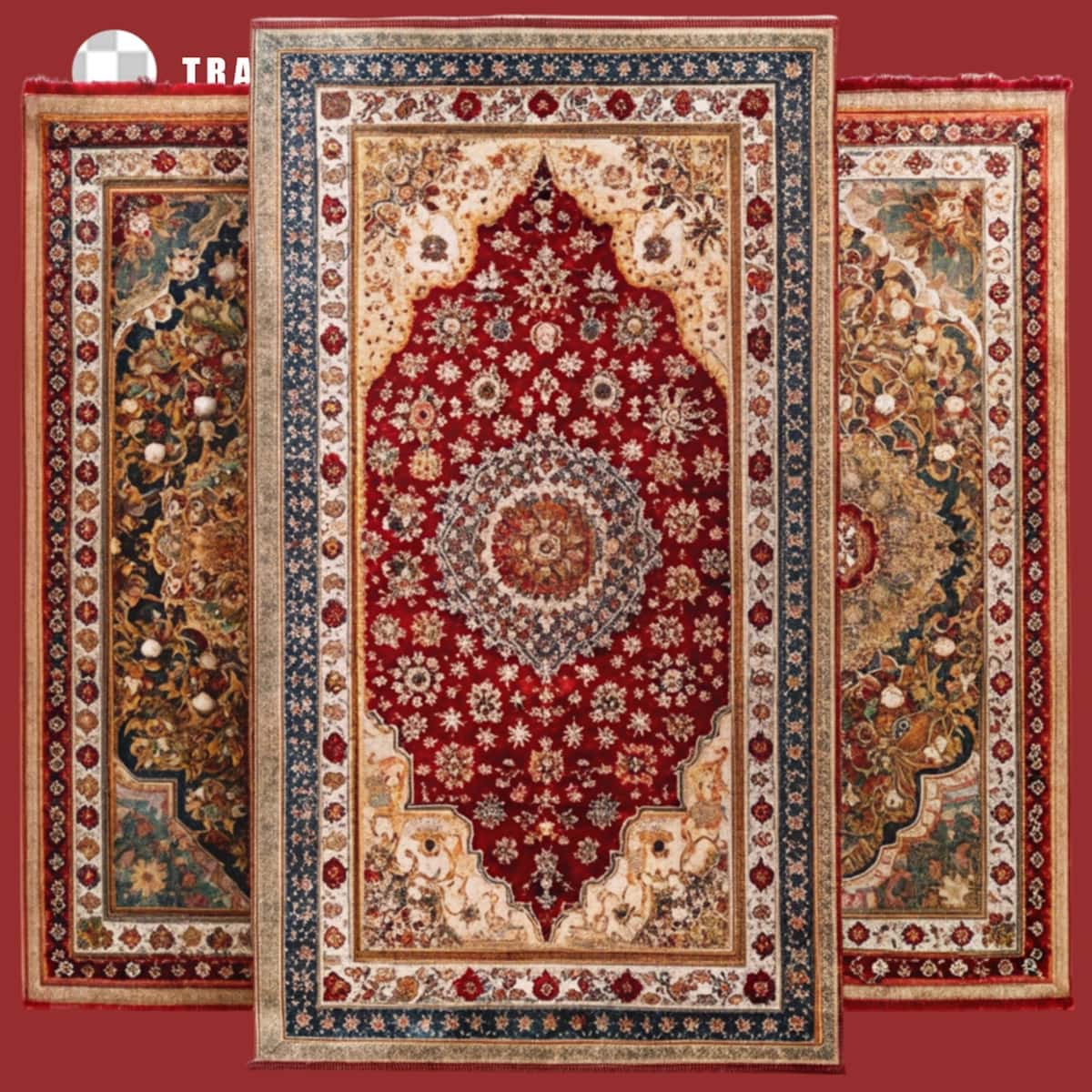 Chiroyli sharqona gilamlar shaffof fonda ajratilgan | Beautiful oriental carpets isolatedb transparent background 1