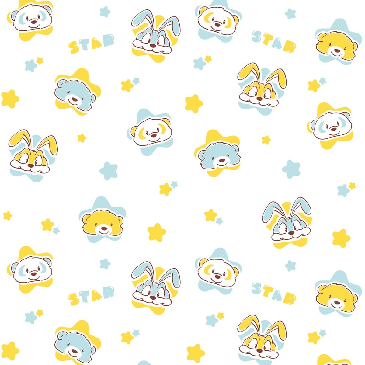 Naqshli ayiqlar quyon yulduzlari | Pattern bears bunnies stars 1