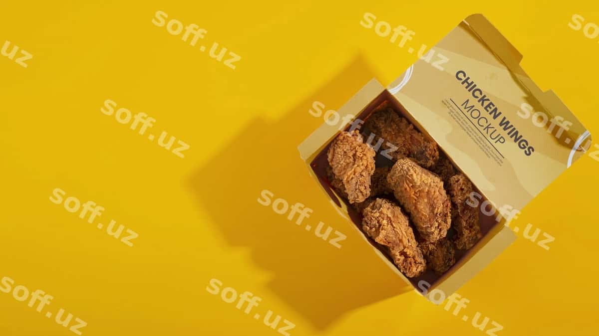 Tez ovqat qadoqlash mock-up dizayni | Fast food packaging mock up design 1