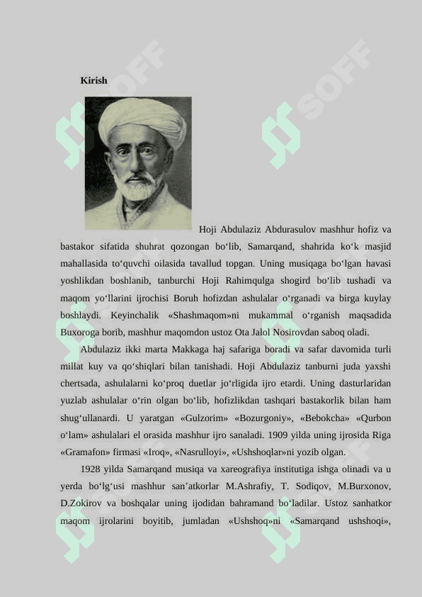 Xoji Abdulaziz Abdurasulov ijod na'munalari 2