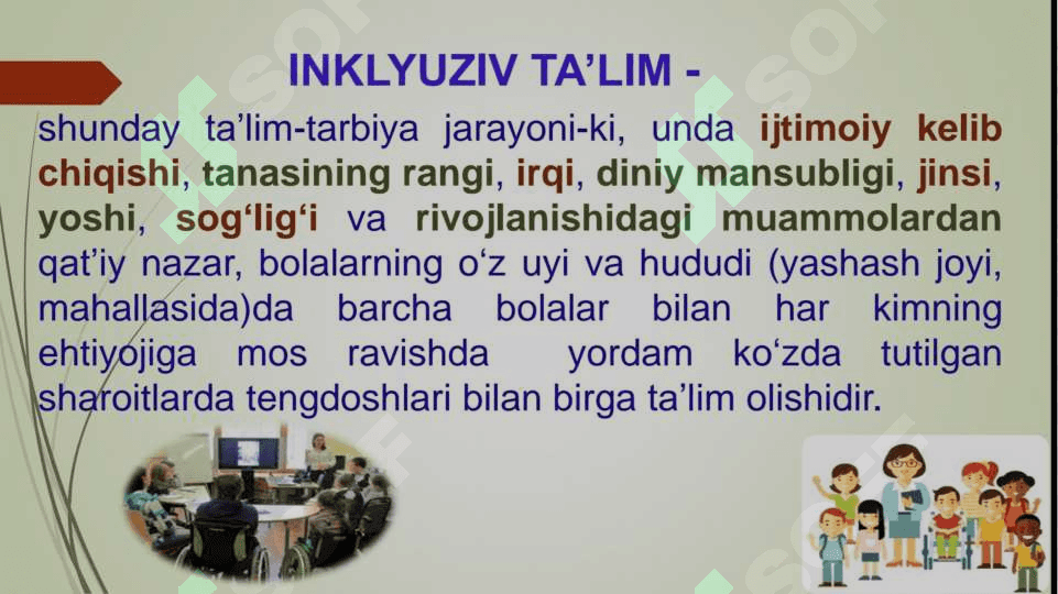 INKLYUZIV TAʼLIMNING USLUBIY ASOSLARI 2