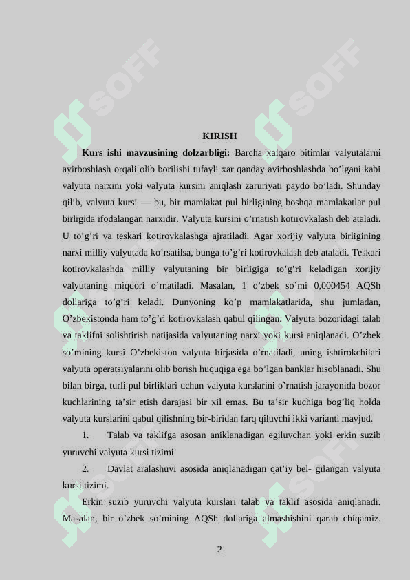 VALYUTA KURSI 2