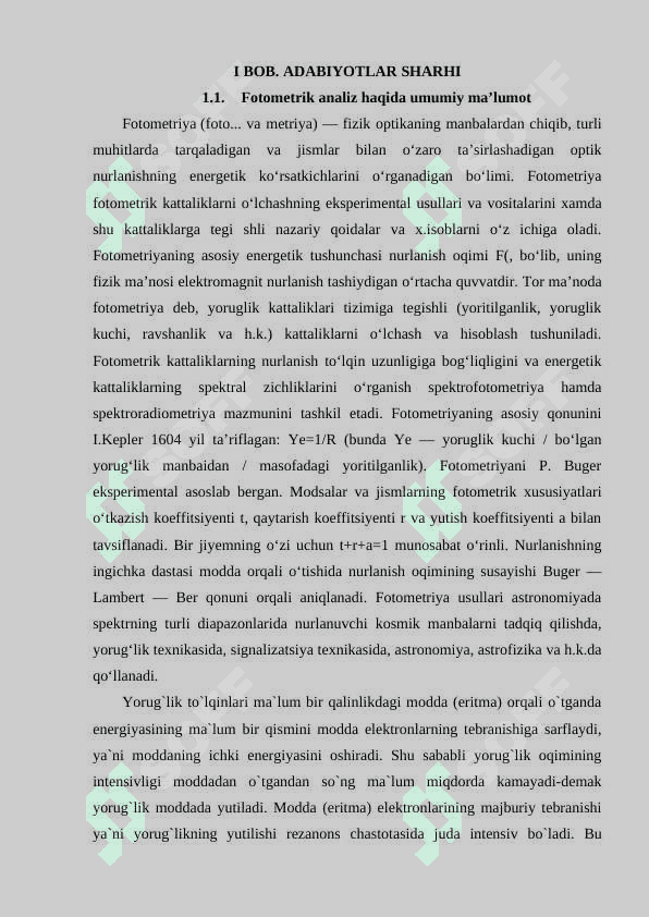 Fotometrik usulda ishqoriy metallarni aniqlash kurs ishi 3