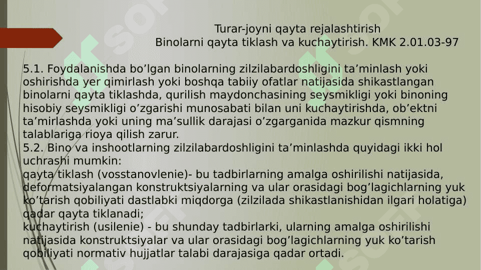 Turar joyni qayta rejalashtirish 2