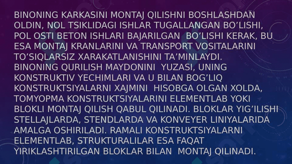 Bir qavatli sanoat binosini montaj qilish 7