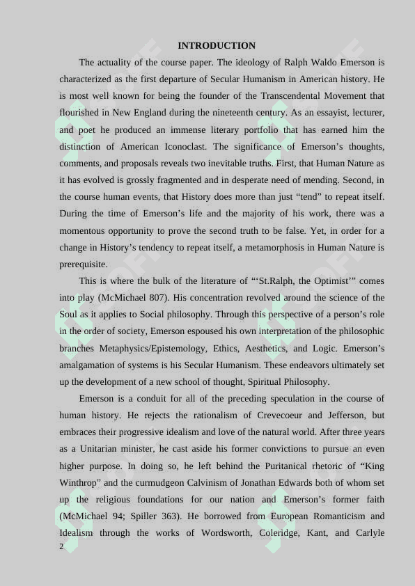 Ralph Waldo Emerson On Nature Plot analysis 2