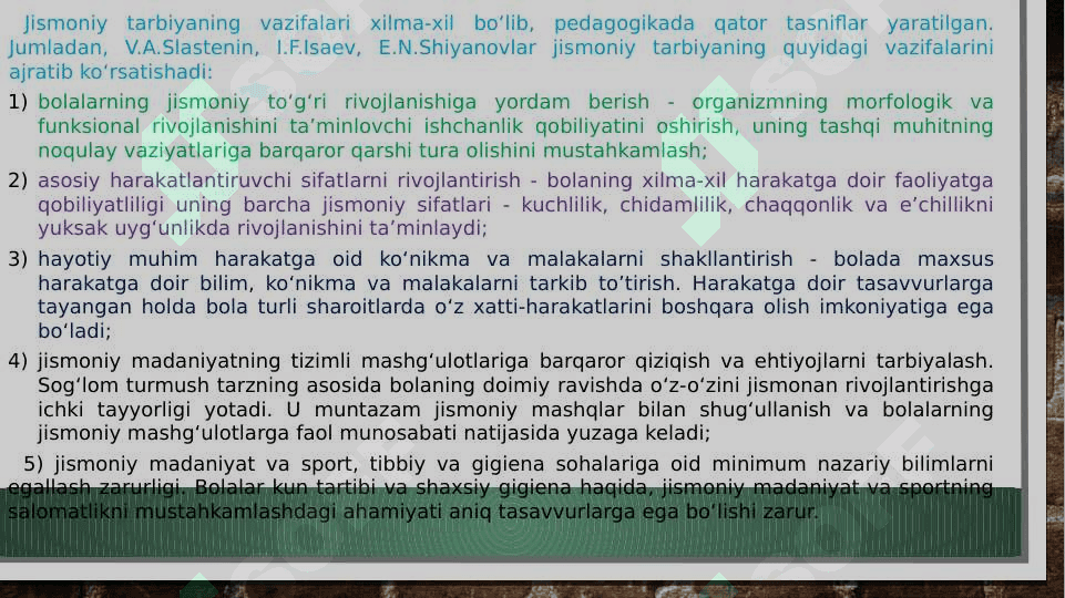 O‘quvchilarning  jismoniy va estetik tarbiyasi 5