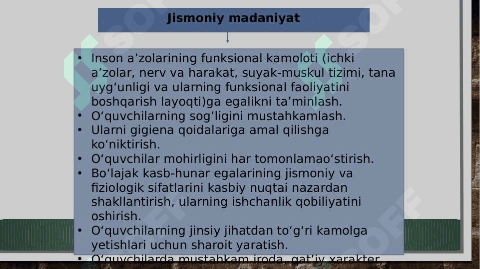 O‘quvchilarning  jismoniy va estetik tarbiyasi 8