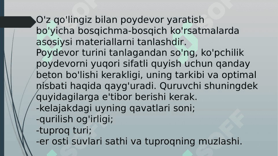 Bino asosi va poydevorini mustahkamlash ishlari 2