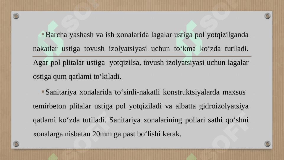 Bino va inshootlar ekspluatatsiyasi fanidan taqdimot loiha 8