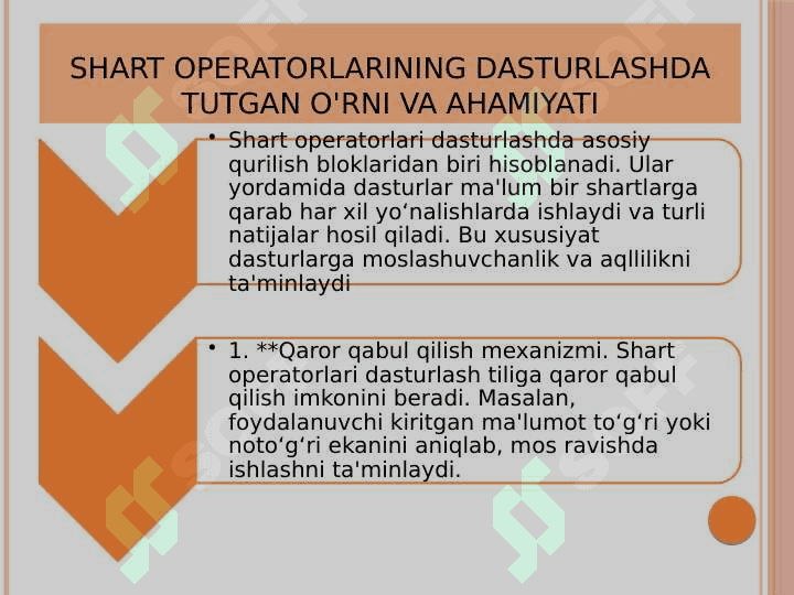Pythonda  shart operatorlari 3