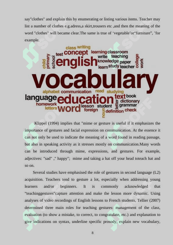 THE IMPORTANCE OF GIVING VOCABULARY INSTRUCTION FOR DEVELOPING LANGUAGE SKILLS 7