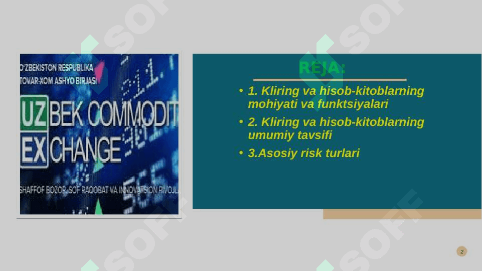 Birja bozorida kliring va hisob-kitoblar 2