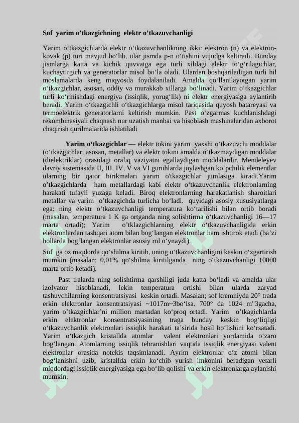 Yarim  o’tkazgich materiallarini olish usullari 5