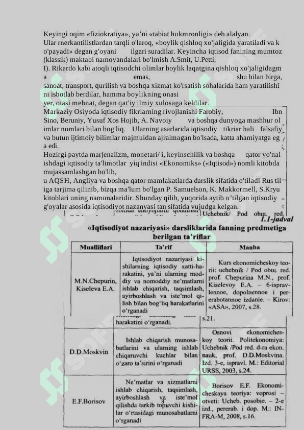 Iqtisodiyot fanining jamiyat taraqqiyotidagi o’rni 8