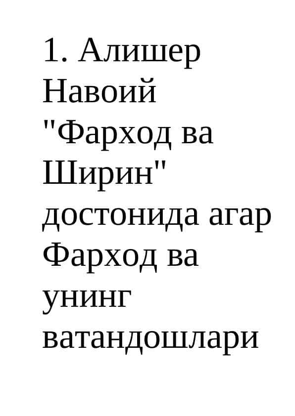 Mantiqiy savollar 1
