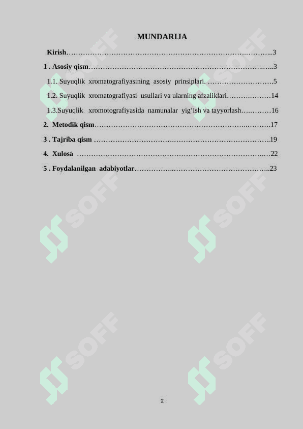 Suyuqlik xromatografiyasi 2
