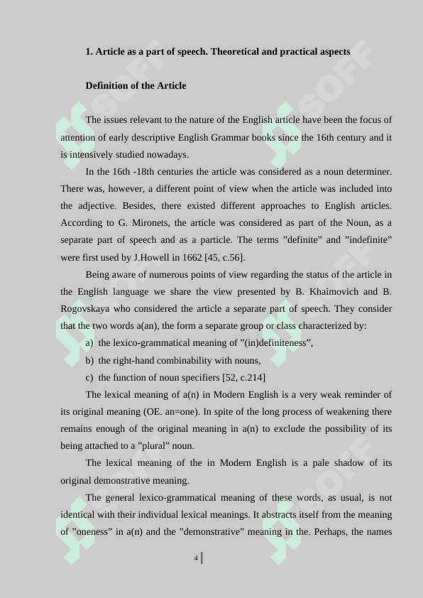 FUNCTIONS OF ARTICLES IN TEXT 4