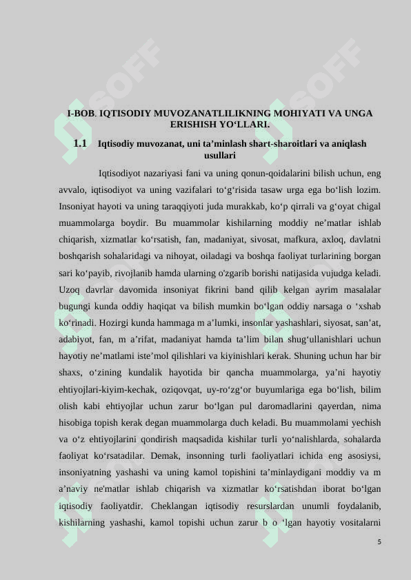 Iqtisodiy muvozanatlikning mohiyati va unga erishish yo’llari 5
