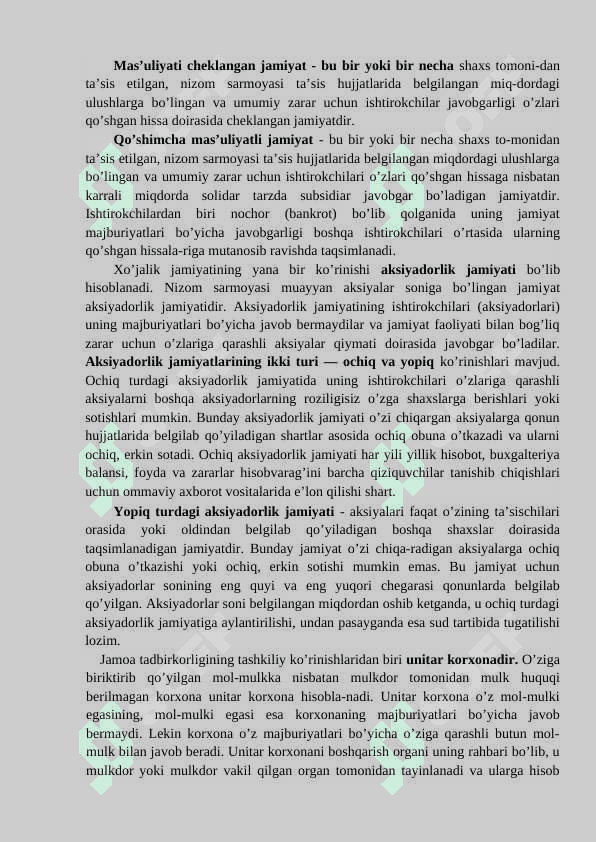 Korxonalarning tashkiliy xuquqiy shaklllari 8