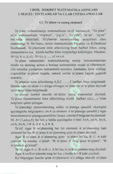 Matematika boshlang'ich kursi 5